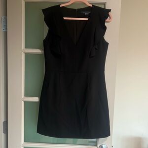 French Connection black ruffle mini dress